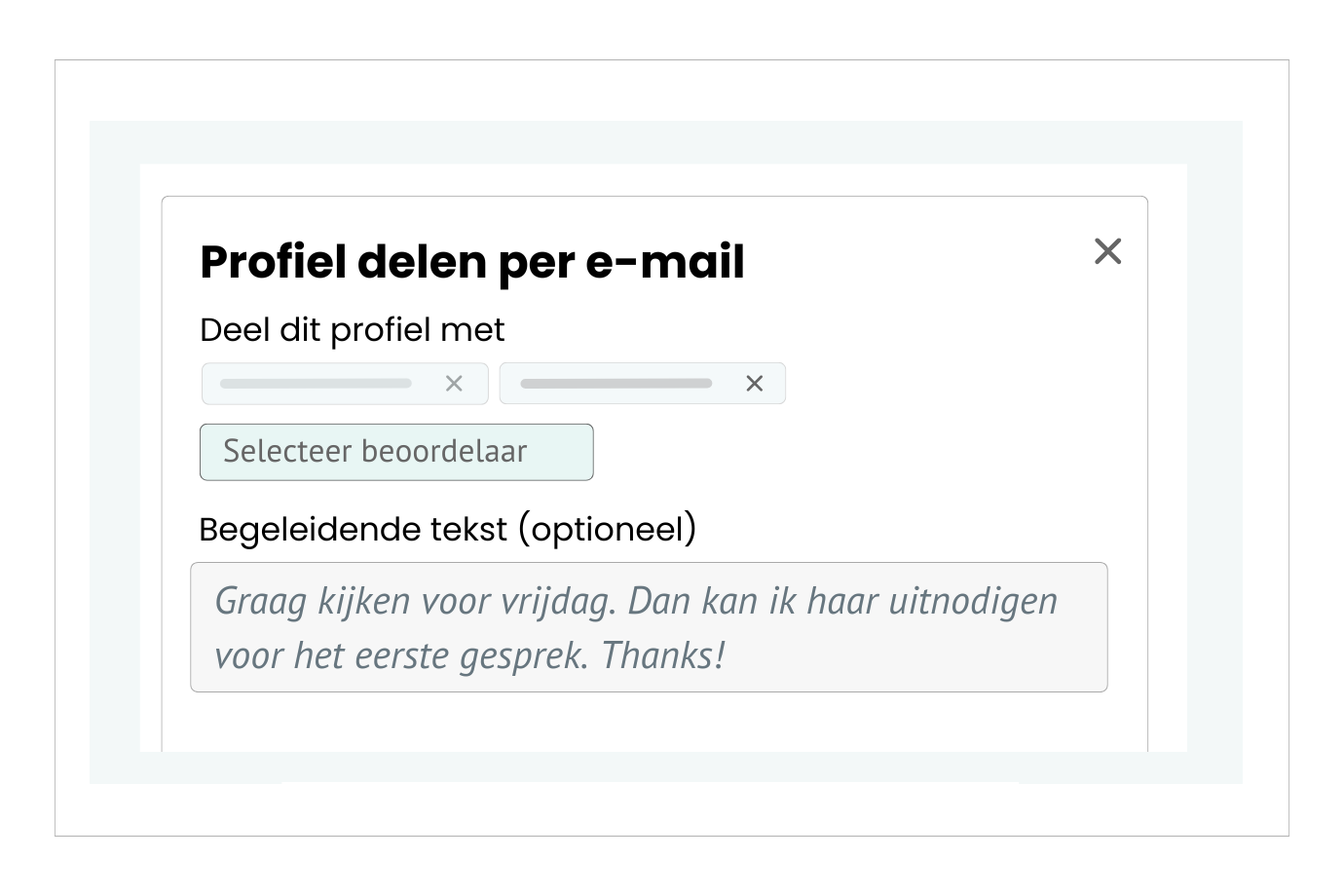 Kandidaatprofielen delen met collega’s vanuit één systeem. 