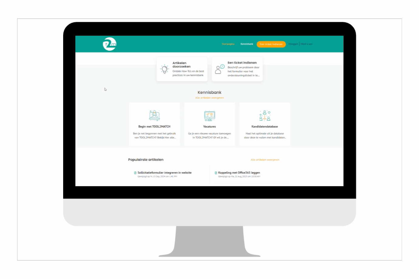 • Supportportaal van TOOL2MATCH met actuele handleidingen en stappenplannen.