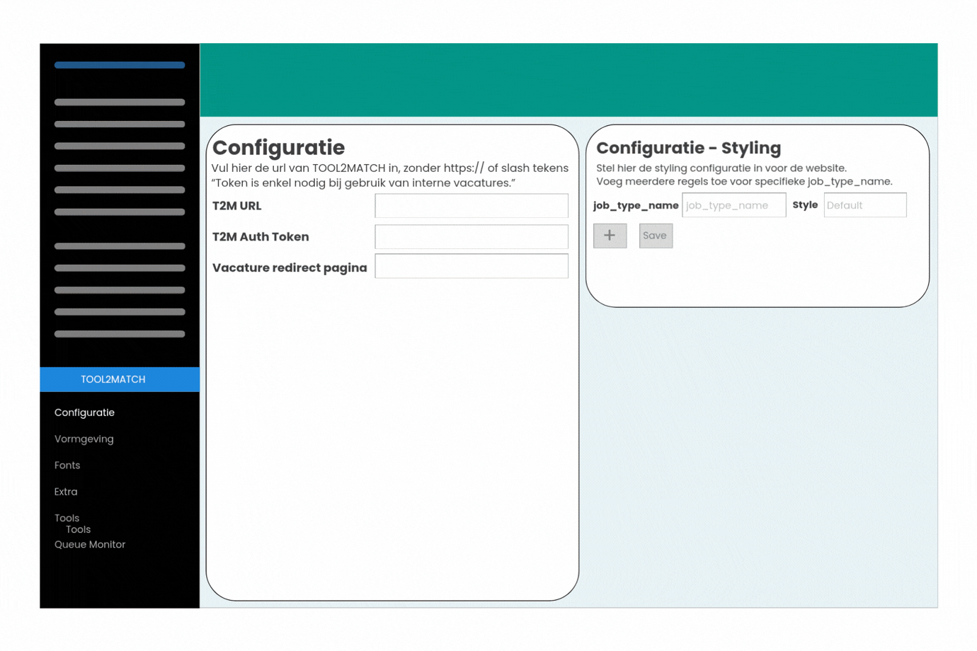 Plug-in integratie voor vacatures op een eigen website.
