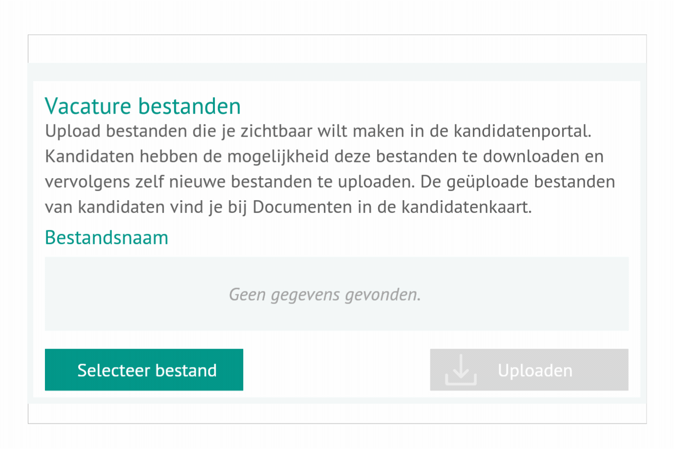 Bestanden beheren in het kandidaatportaal van TOOL2MATCH.