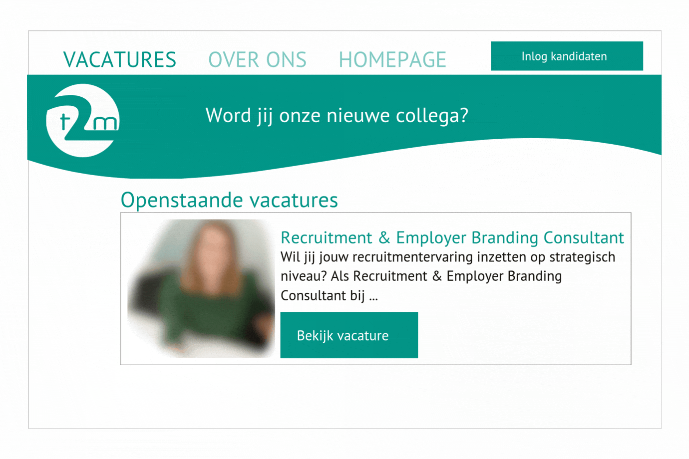 Overzicht van openstaande vacatures op een mini jobsite van TOOL2MATCH.